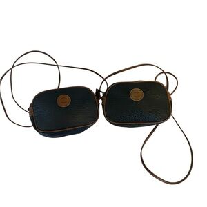 Lot of Two Vintage Small Oval Esprit Purses One Black One Blue